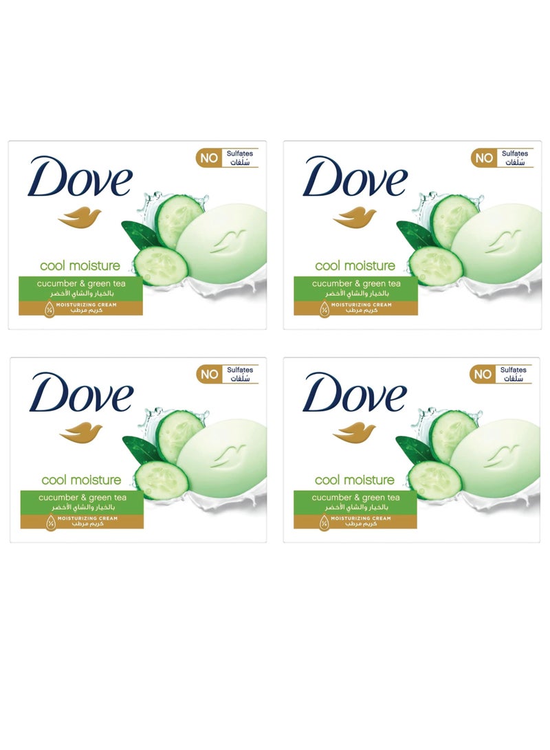 Dove Cool Moisture Cucumber and Green Tea, 125 gm x4pcs - Image 1
